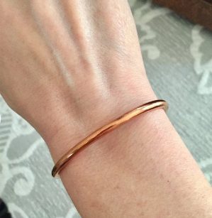 Copper Bracelet on Wrist 