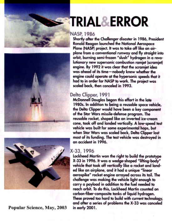 Popular Science, May, 2003 - Trial & Error (1986, 1991, 1996)