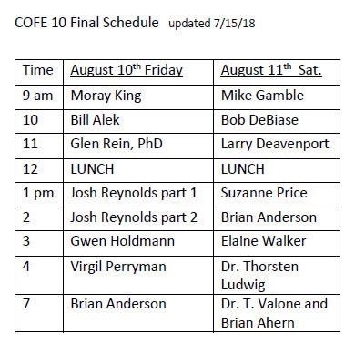  Speaker Schedule