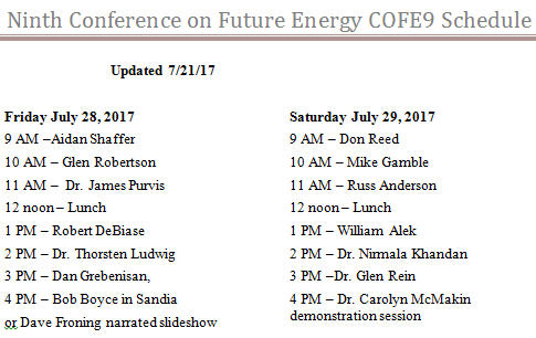 Final Speaker Schedule