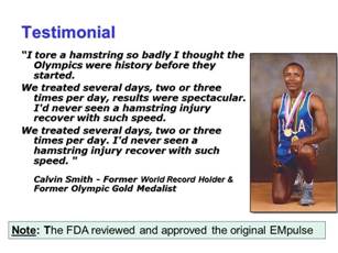 Testimony from Gold Medalist