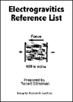 Electrogravitics Reference List